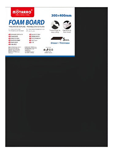 Cartón Pluma Negro 30x40 Cm 5 Mm