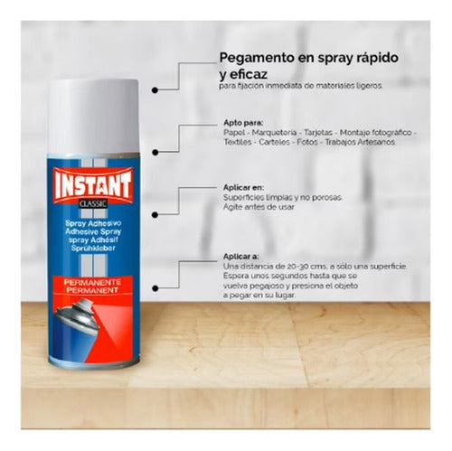 Pegamento Spray Adhesivo Permanente Transparente