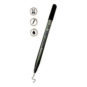 Lápiz De Tinta Negro Tiralíneas Escolar