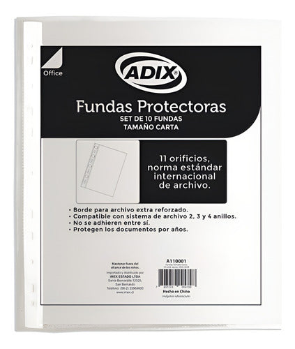 Fundas Protectoras De Hojas Adix Carta 10 Un
