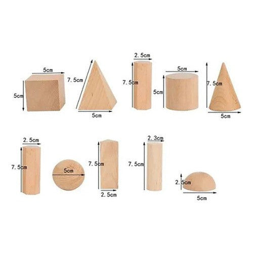 Cuerpos Geometricos Madera 10 Und