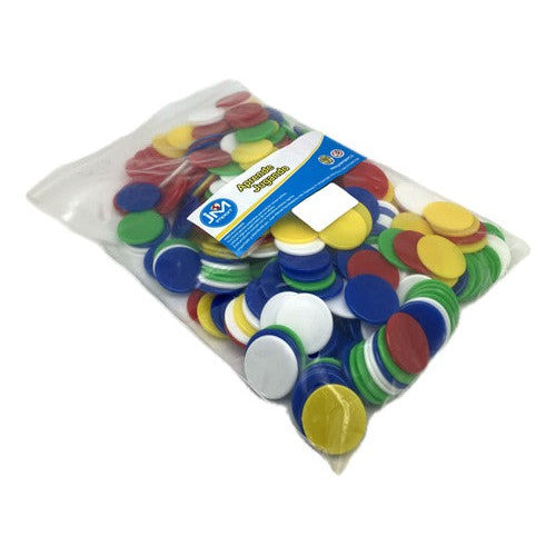 Set 300 Fichas Plásticas Para Contar 25 Mm