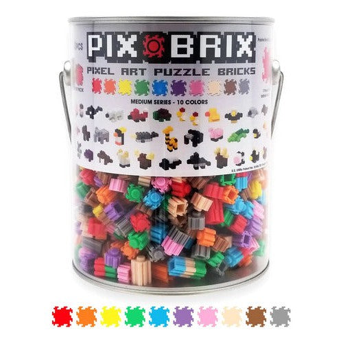 Mini Bloques Pix Brix 1500 Un Mix Balde Pixel-art