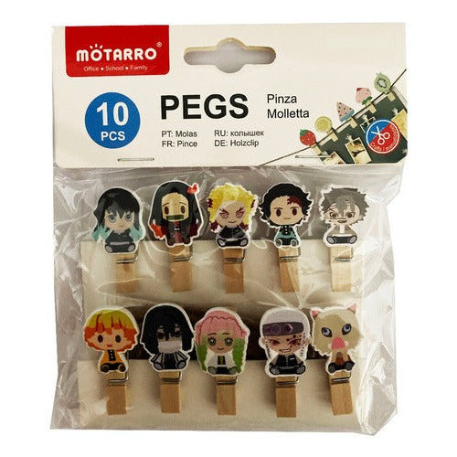 Pinza Perro De Ropa Madera Kimetsu No Yaiba 3,5 Cm