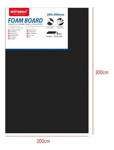 Cartón Pluma Negro 20x30 Cm 5 Mm