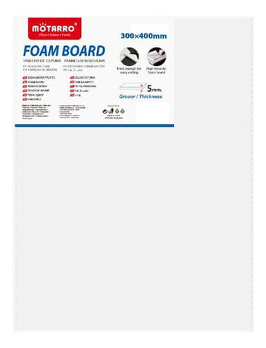 Cartón Pluma Blanco 30x40 Cm 5 Mm Escolar