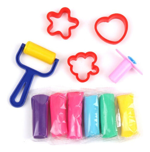 Set Masas 6 Colores + Moldes