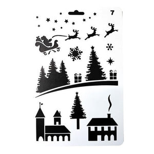 Plantilla Stencil 17x26 Cm Diseños Navidad