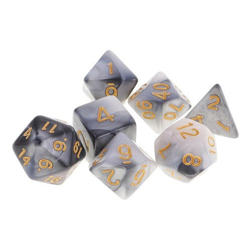 Set De 7 Dados Políedricos Acrílicos Matemática