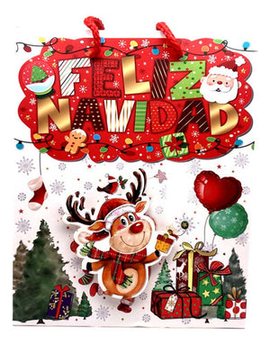 Bolsa De Regalo Grande Navidad 31x42x12 Cm