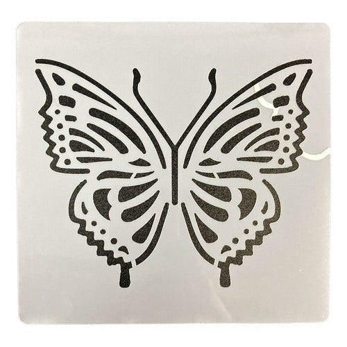 Plantilla Stencil 15x15 Cm Diseño Mariposas