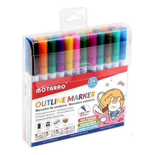 Marcadores Acrilicos Metalizados 24 Colores Manualidades