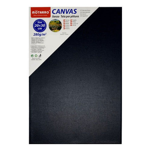 Bastidor De Madera Lienzo Pintura Negro 20x30cm