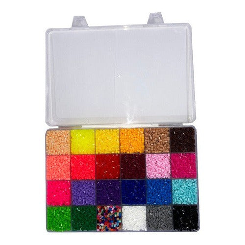 Pack Mostacillas Planchables Hama 2.6mm, 24 Col, 16800 Beads