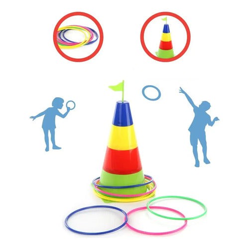 Juego De Mesa Cono Con Aros Punteria Habilidad