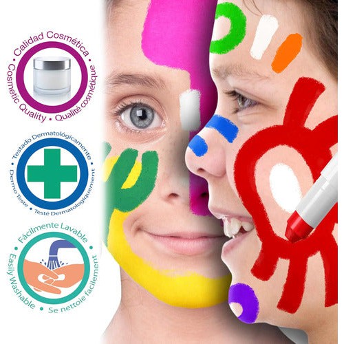 Pinta Carita Maquillaje Tematico Playcolor Diseños Zombie