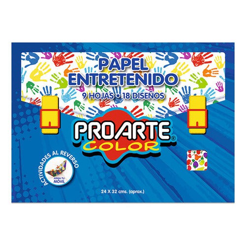 Carpeta Papel Entretenido 9 Pliegos 18 Diseños