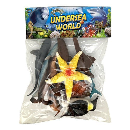 Set Animales Marinos Plásticos Jumbo Escolar