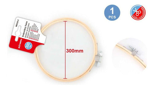 Bastidor De Madera 30 Cm Para Bordar Manualidades