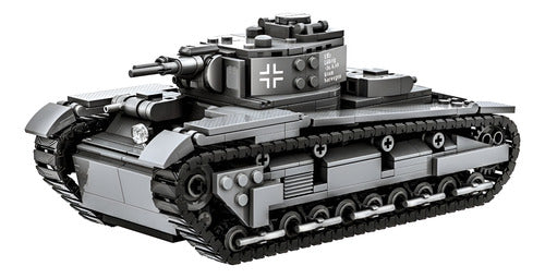 Bloques Tanque Militar Alemán Armable 673 Pzs