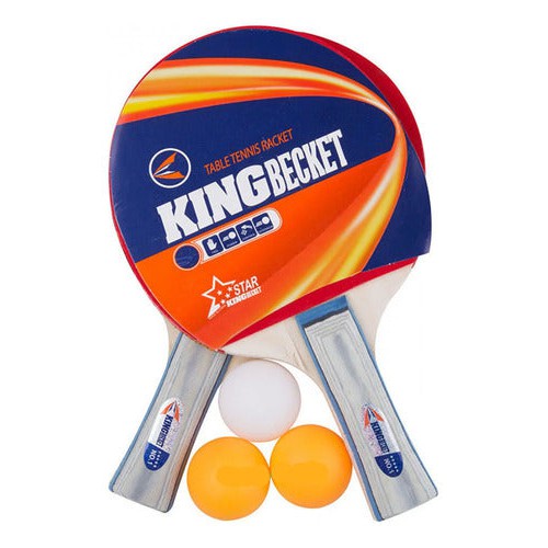 Set De 2 Paletas De Ping Pong + 3 Pelotas