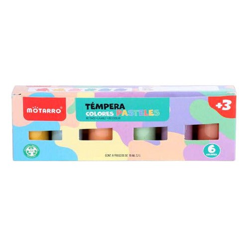 Tempera 6 Colores Pasteles 15 Ml