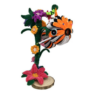 Pez Koi Decorativo De Limpiapipas Con Luz Artesanal