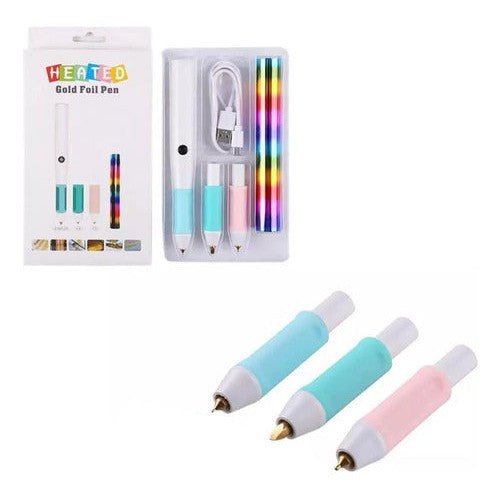 Kit Lápiz Para Folia Térmico Usb 3 Puntas