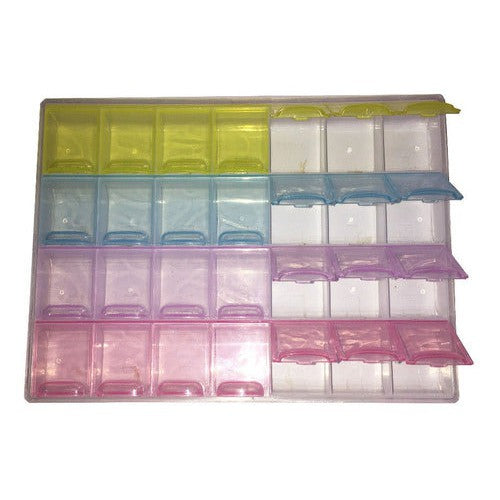 Caja Organizadora 28 Espacios Con Tapas Independientes