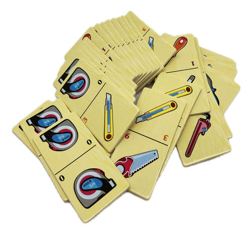 Domino De Madera Herramientas Niños