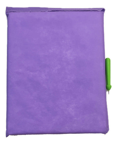 Tabla Para Punzar 25x33 Cm + Punzón Escolar Violeta