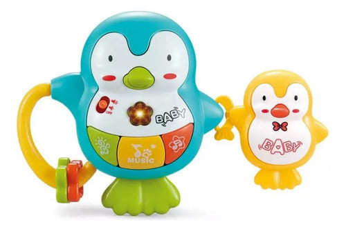 Juguete Sonajero Musical Luminoso Pingüino Bebé