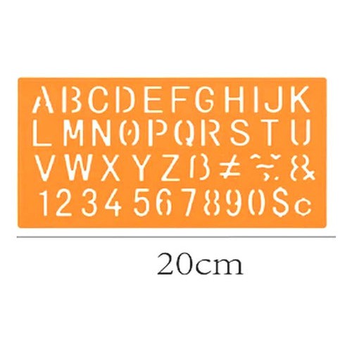 Plantilla Normógrafo Letras Abecedario 20 Mm