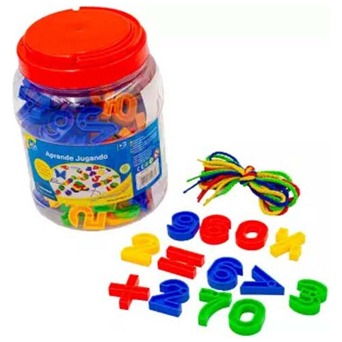 Números Y Símbolos Para Hilar 144 Piezas Motricidad Fina