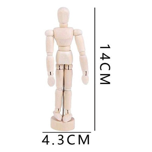 Figura Articulada De Madera Para Dibujo 14cm