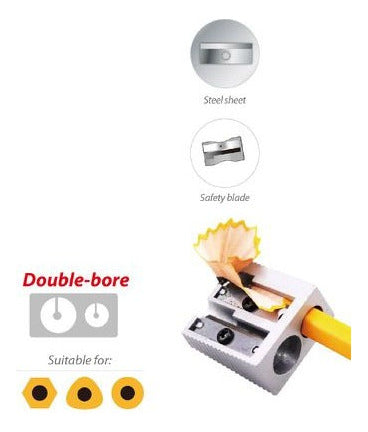 Sacapunta Metálico 2 Orificios