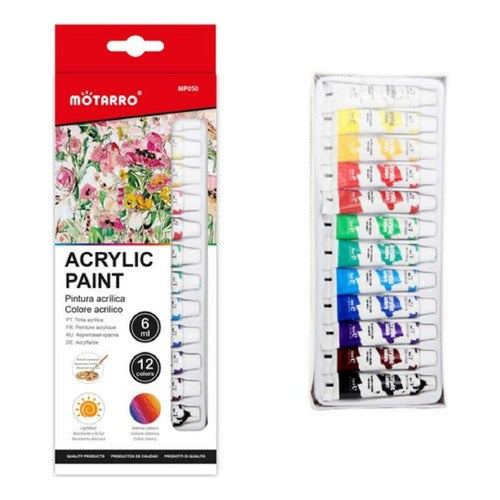 Set De Pintura Acrilica 12 Col 6 Ml