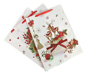 Bolsa De Regalo Grande Navidad 31x42x12 Cm