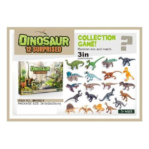 Set 12 Figuras Dinosaurio Sorpresa