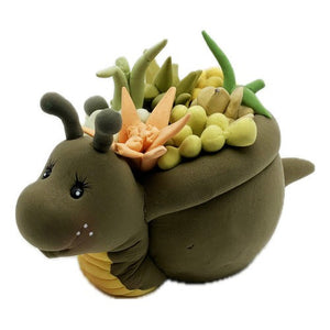 Figura Souvenir Decorativa Caracol Flores