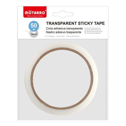 Cinta Adhesiva 1.8cm X 50 Mt Para Carrete De 7.5 Cm