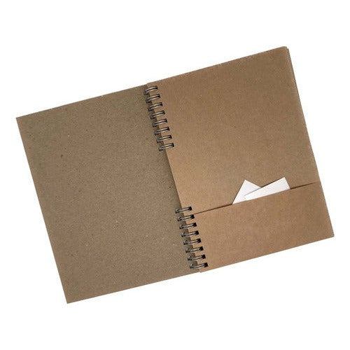 Libreta Hojas De Papel Kraft Reciclado 14x20 Cm Ecológica