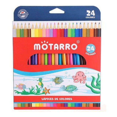 Set 24 Lápices Colores Delgados Hexagonales