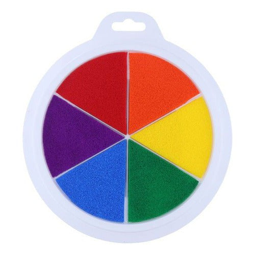 Almohadilla De Tinta De 6 Colores Para Niños