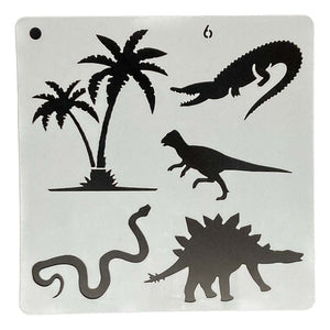 Plantilla Flexible 15x15 Cm Stencil Diseño Animales