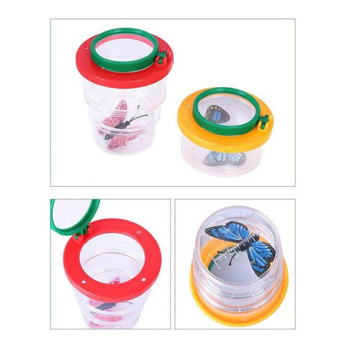 Vaso Con Lupa Insectario Con Doble Aumento