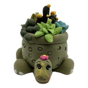 Figura Souvenir Decorativa Caracol Flores