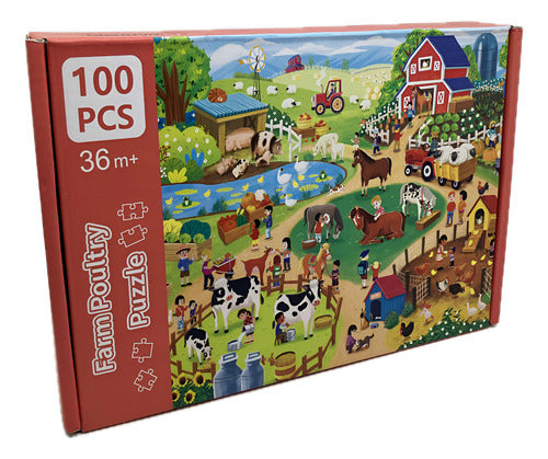 Rompecabezas Puzzle 100 Piezas 30x40 Cm Madera Escolar