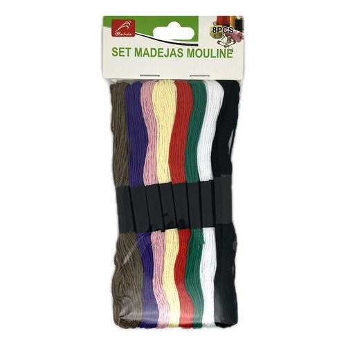 Set 8 Madejas Hilo Para Bordar Manualidades