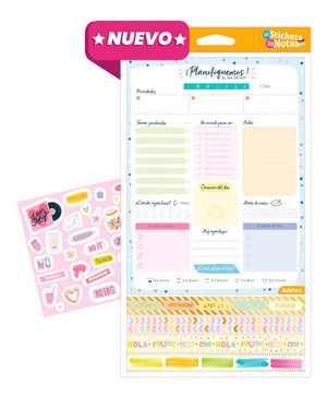 Planificador Diario Washing Tape Y Stickers